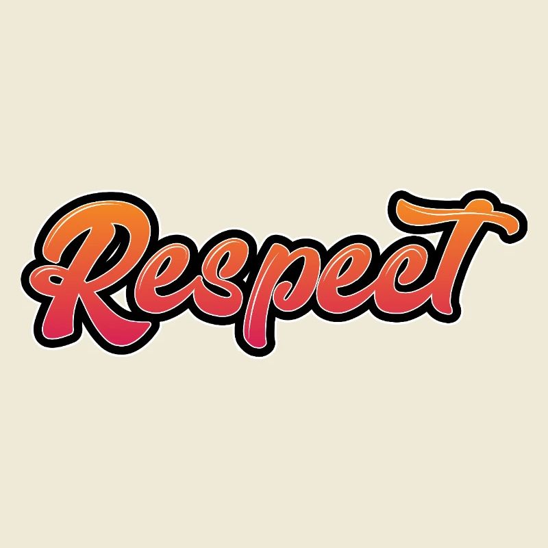 Lettrage Respekt dans un design dynamique