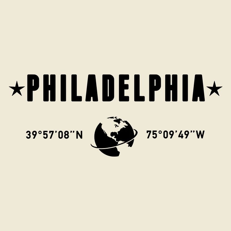 Philadelphia Coordinates Planet Earth