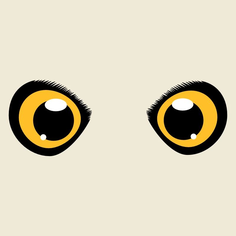 zwei leuchtende Augen einer Eule
