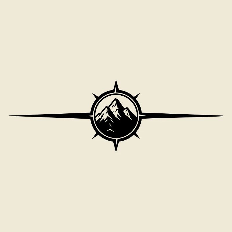 Kompass Symbol Berge