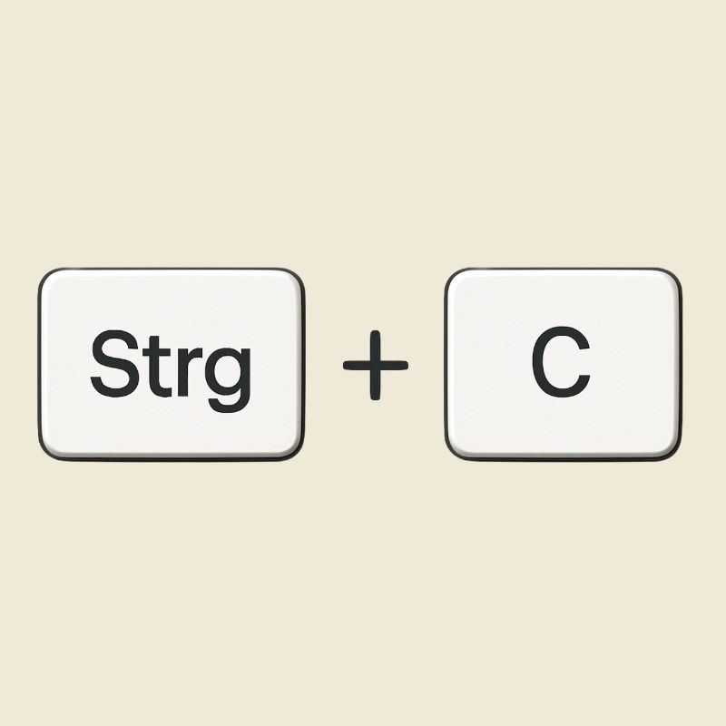 Key Combination Copy Ctrl + C