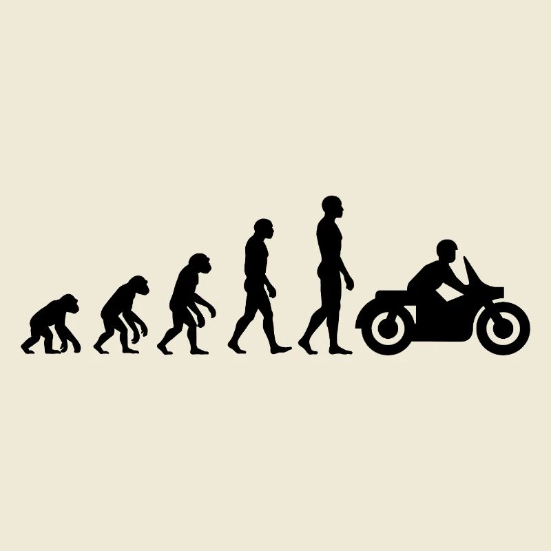 EVOLUTION: VOM AFFEN ZUM MOTORRADFAHRER!