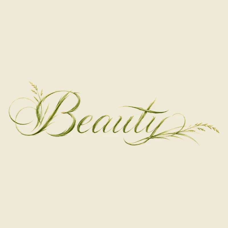 Beauty Lettering Nature Design