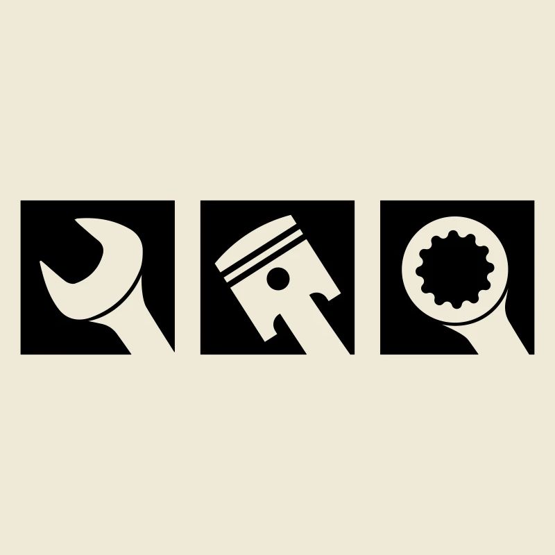 Piston and Wrench Logo