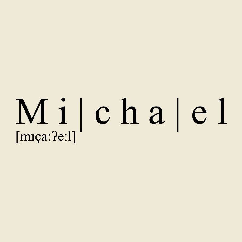 Nom : abstrait, typographique, blanc, Michael