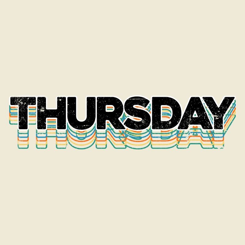 Thursday Retro Rainbow Stripes