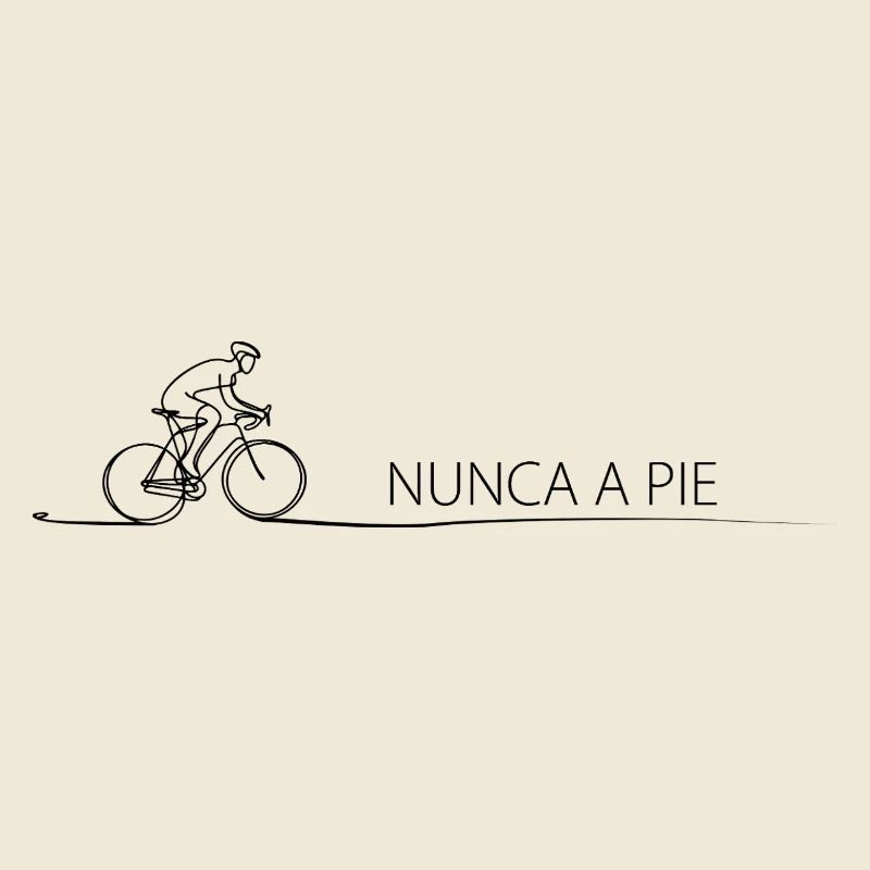 Cyclist Silhouette Nunca Pie Gift Bicycle