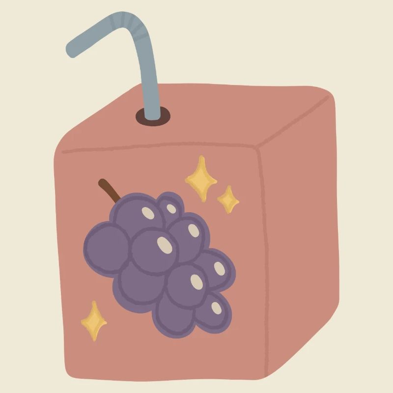 Conception de boîte de jus de raisin
