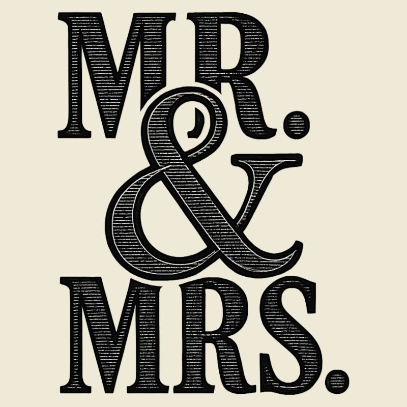 MR. & MRS - Romantic Wedding - Newlyweds
