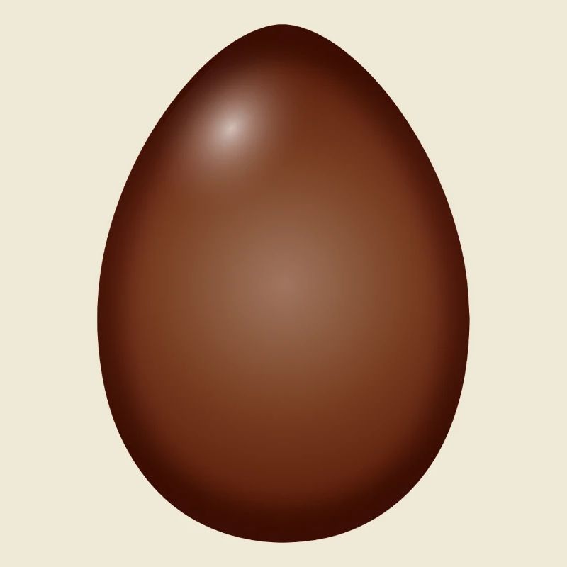 Chocolate Easter egg classic and simple