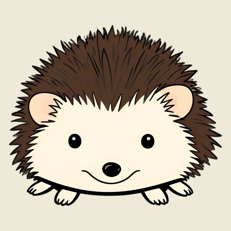 Hérisson mignon avec un visage amical