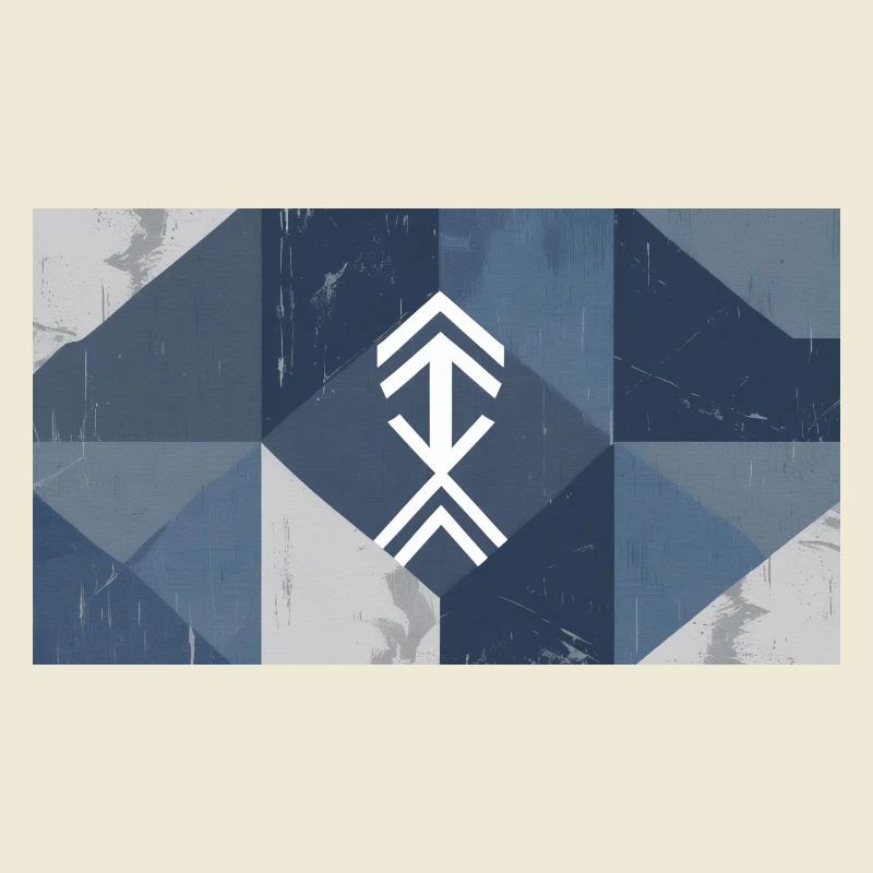 Geometric Blue Element Pattern