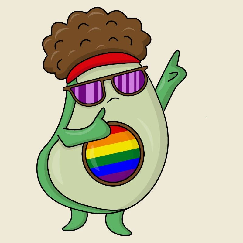 LGBT Avacado Rainbow