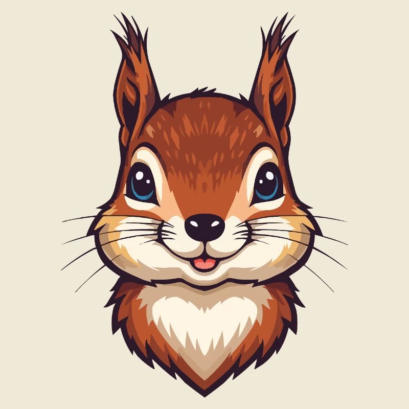 Süßer Eichhörnchen Kopf