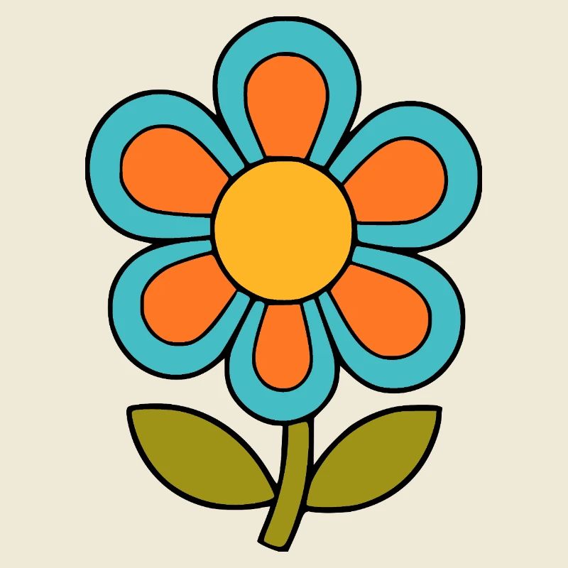 70s flower pattern retro flowerpower