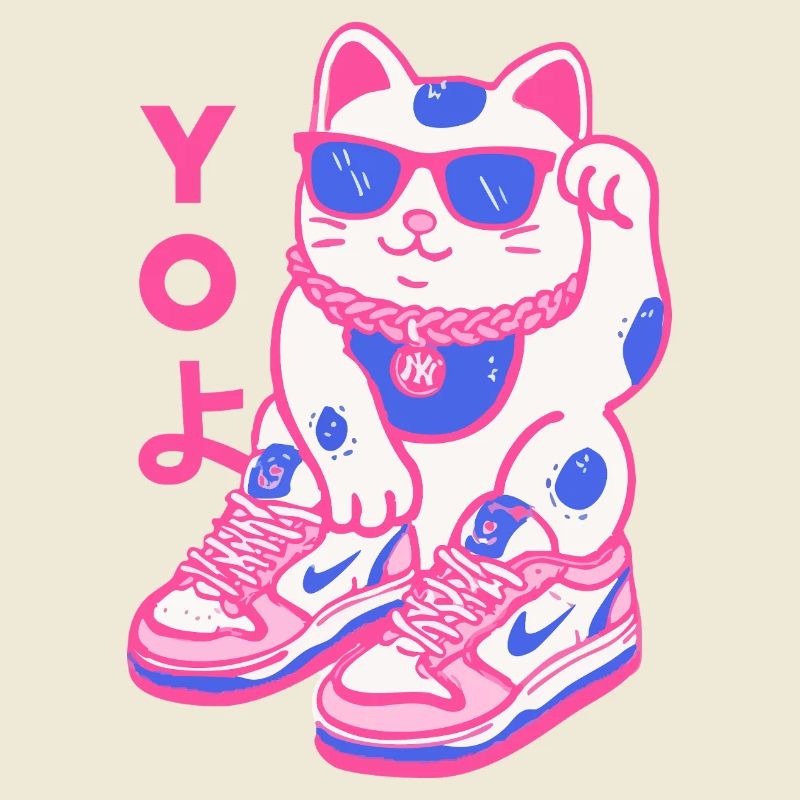 Neon Maneki Sneaker Chat