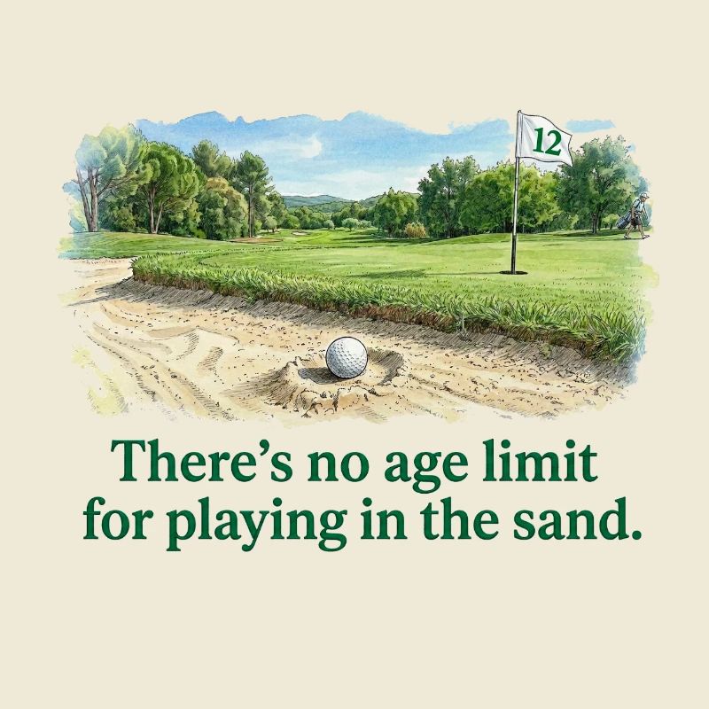 Pas d'âge pour jouer dans le sable golf