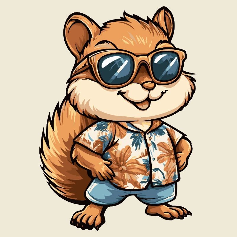 Eichhörnchen Comic Urlaub