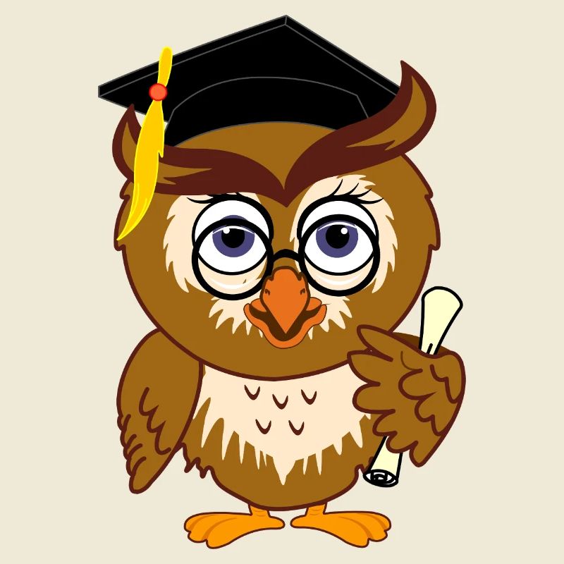 Smart Owl with Diploma