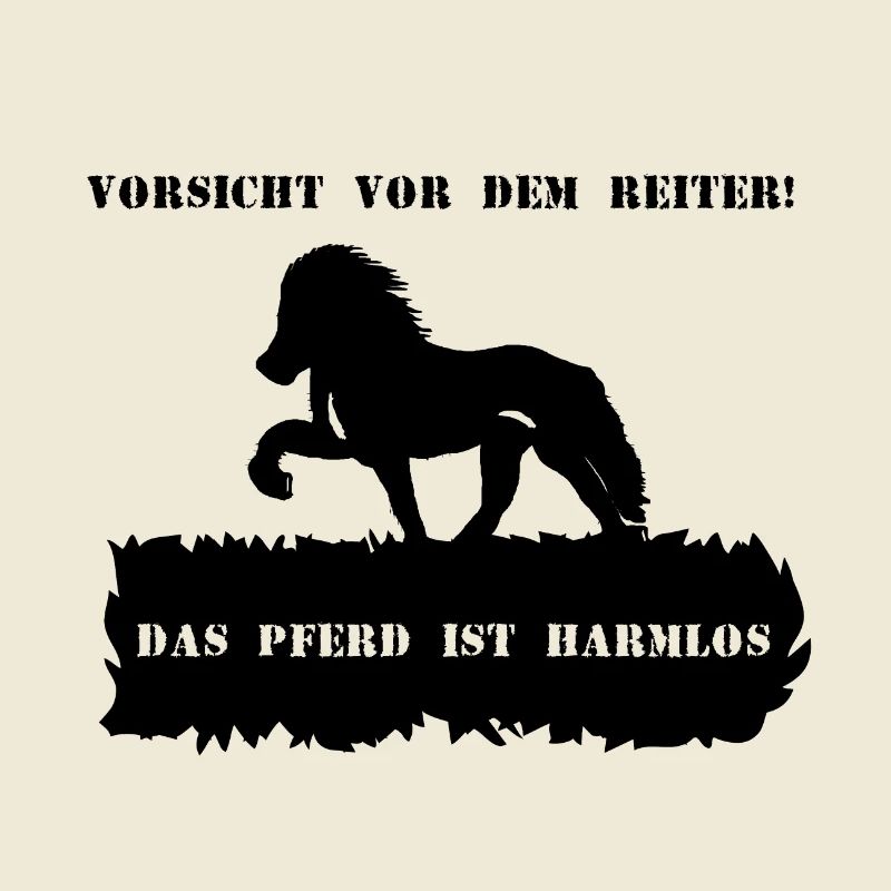 Spruch 1 mit Pferd 1 schwarz