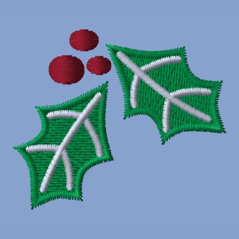 Cornelian cherry embroidered