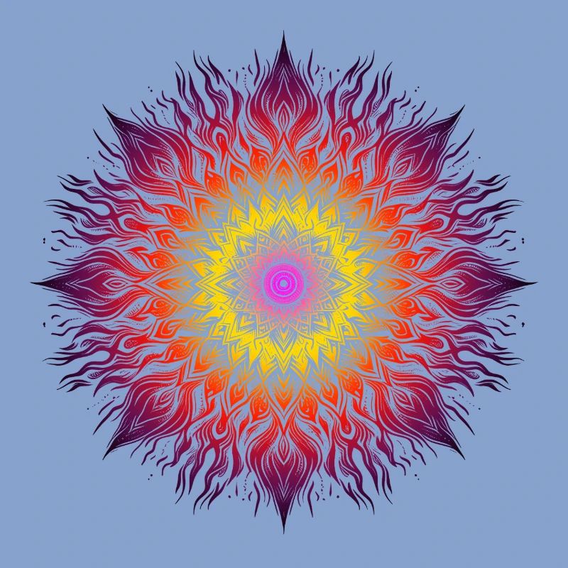 Psychedelic Fire Mandala