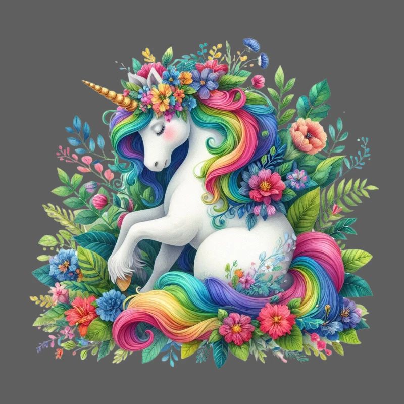 Regenbogenmähne Einhorn Blüte