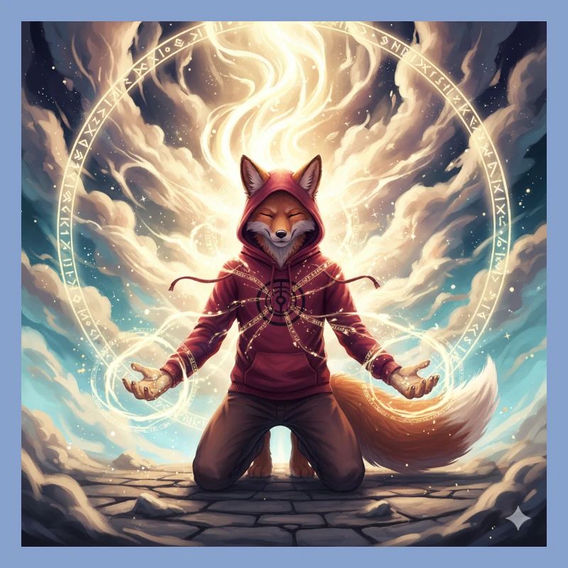 Fox in the Magic Circle Sweat à capuche