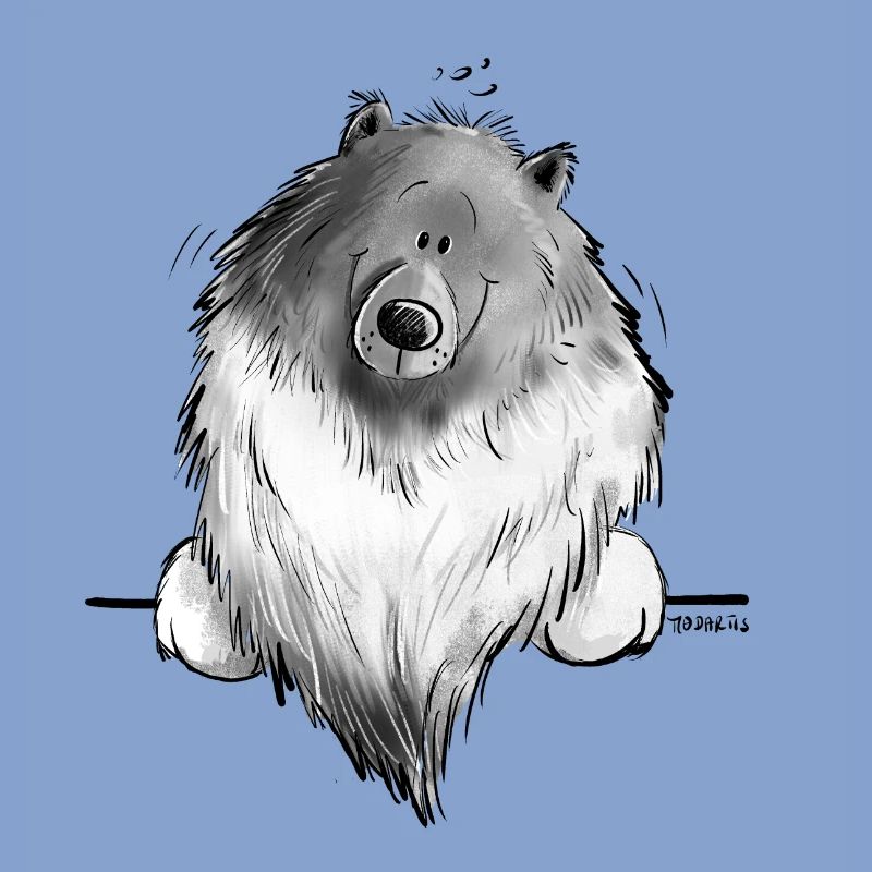 Cadeau drôle de chien de bande dessinée Wolfsspitz I