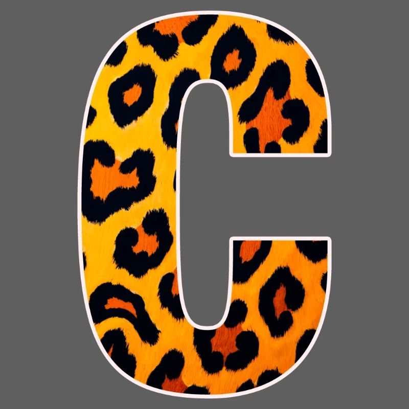 Leopard_Buchstabenmuster_ _C