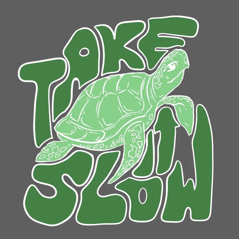Take It Slow Turtle – Relaxed Ocean Vibes Design