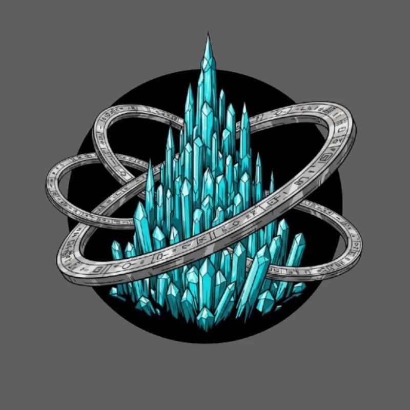 Azure Turquoise Crystal Orbit