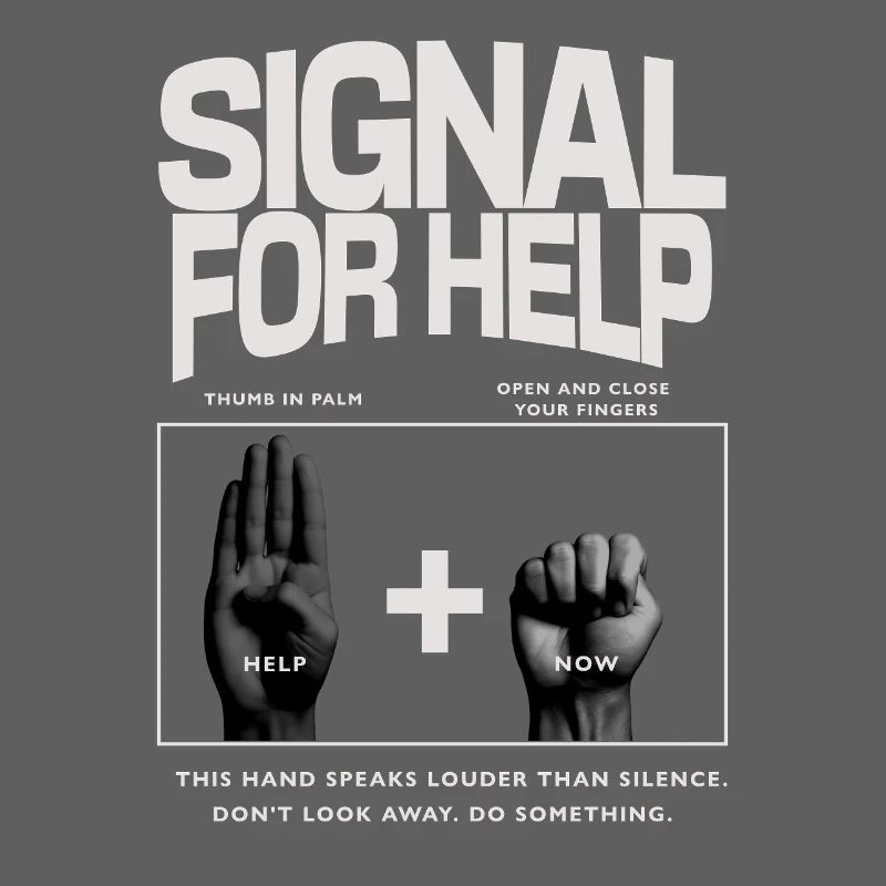 Signal d’aide Conception du geste de la main