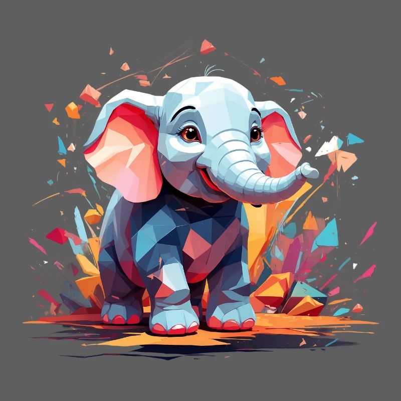 Explosion de couleur d’éléphant