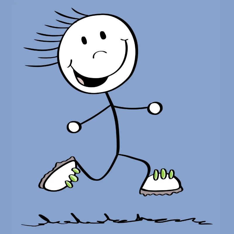 Figure de bâton de course - coureur - jogging
