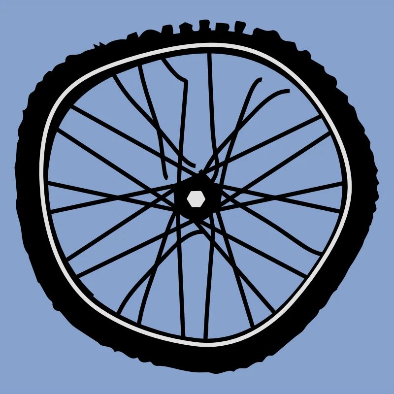 A broken bicycle tire