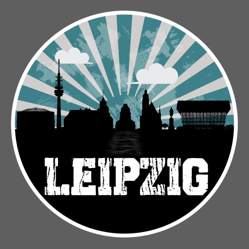 Leipzig Skyline Blue Hour