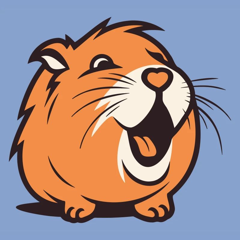 Cheerful Capybara / Guinea Pig / Hamster – Heart