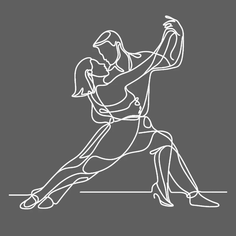 Elegant Tango Line Art – Dance with Grace