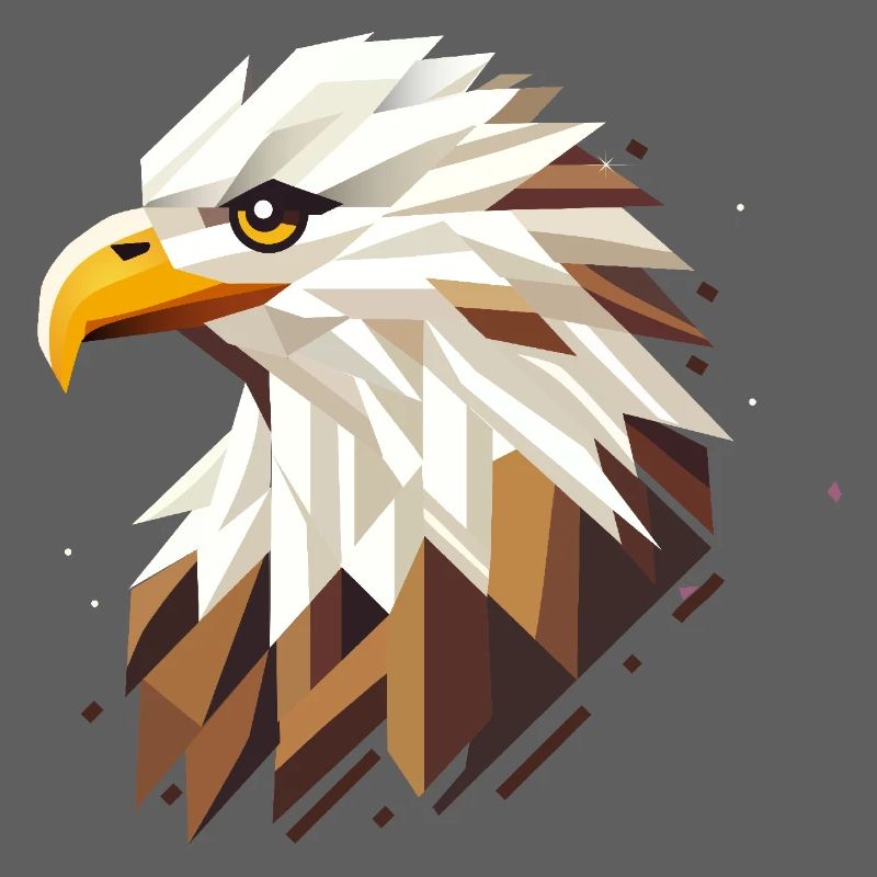 Pygargue à tête blanche géométrique – symbole de force