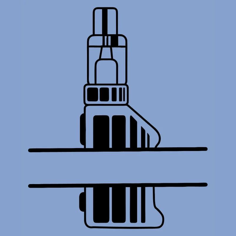 Silhouette de vape avec zone de texte