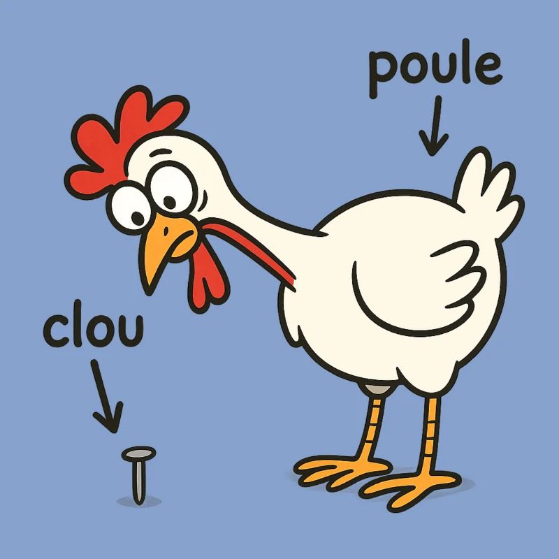 hen finding a nail