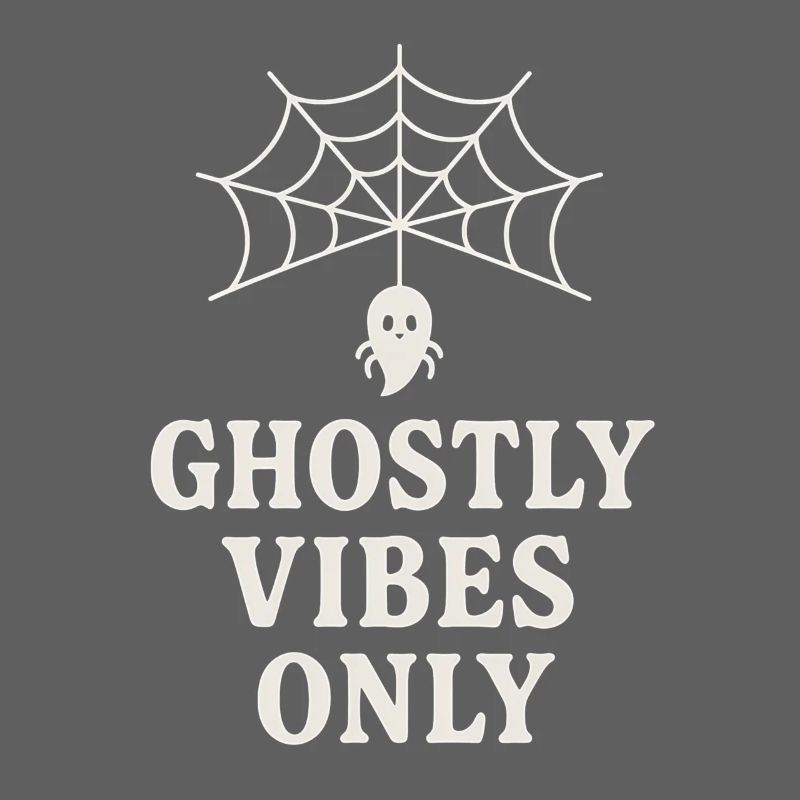 Spiritual spider web print with ghost