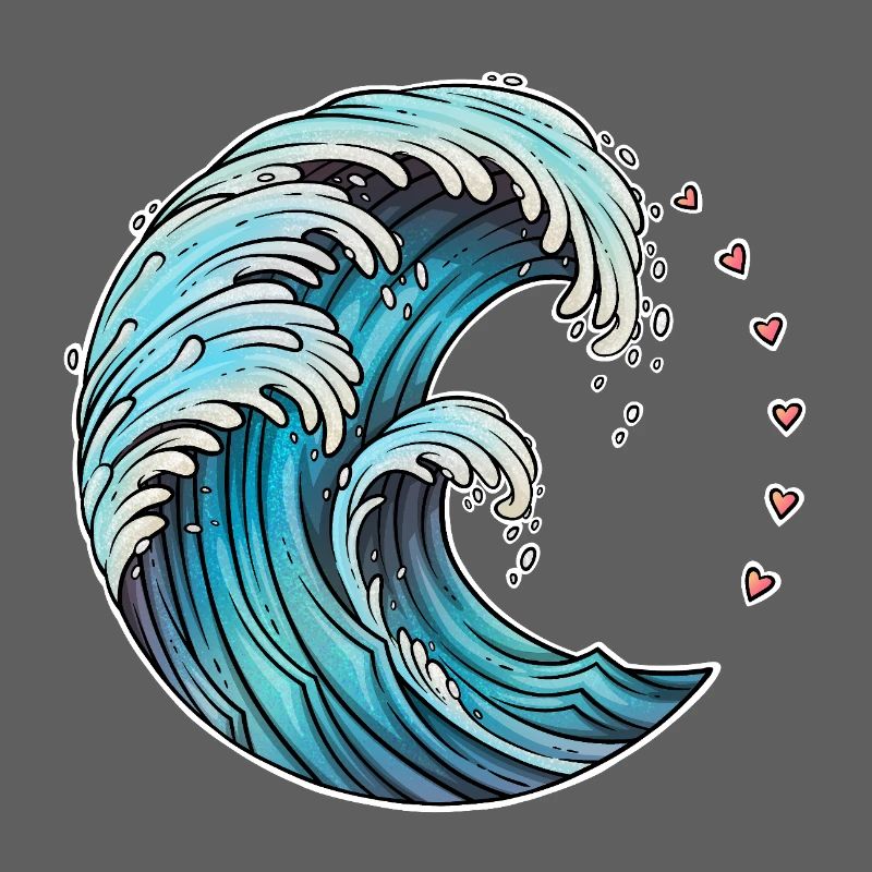 Illustration d’art de vague dynamique