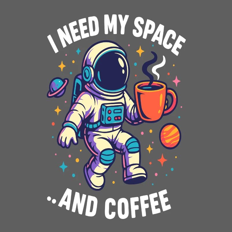 Astronaute avec du café
