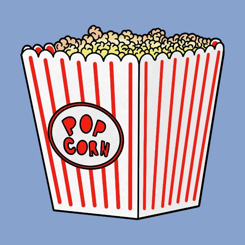 Popcorn Stripe Burst Eimer Retro