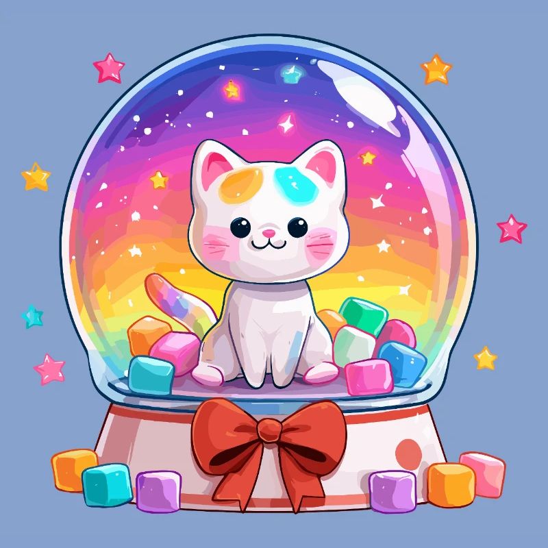 Rainbow Cats Snowglobe
