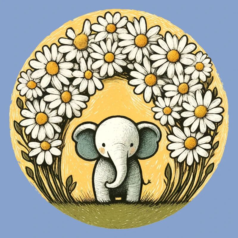 Elefant im Gänseblümchen-Ring