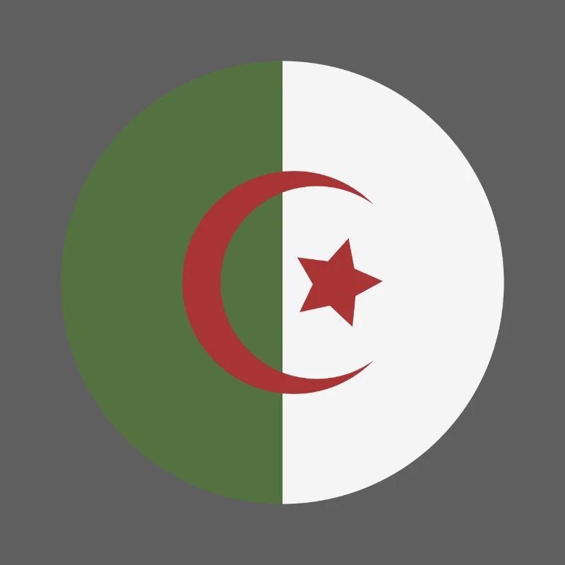 Algeria round flag