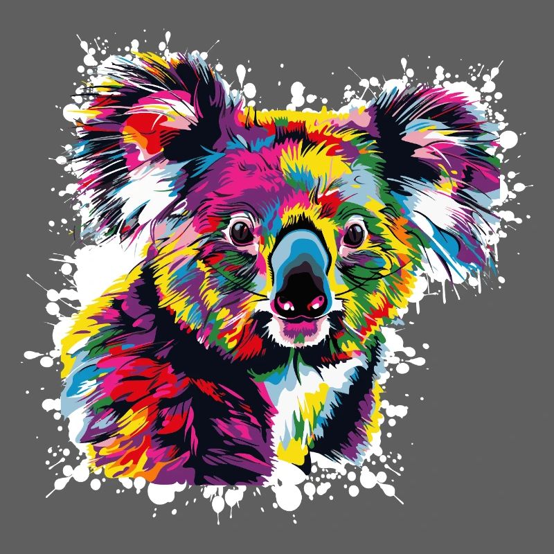 Kreativer Koala Farbexplosion